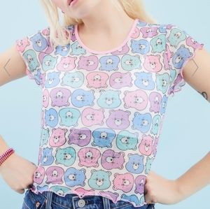 Care bear mesh top